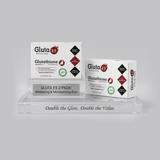 Gluta E5 Soap (2 Pieces) Advanced Brightening & Deep Cleansing Formula