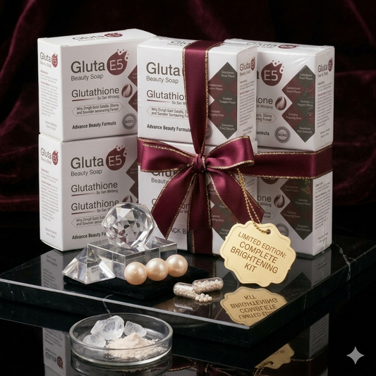 Gluta E5 Glutathione & Vitamin E Whitening Soap 6 Pack Bundle