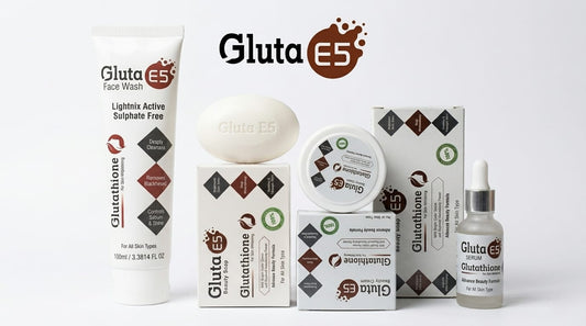 Gluta E5 Ultimate Glass-Skin Kit (All 4 Bundle) – Glutathione Skin Whitening & Brightening Set