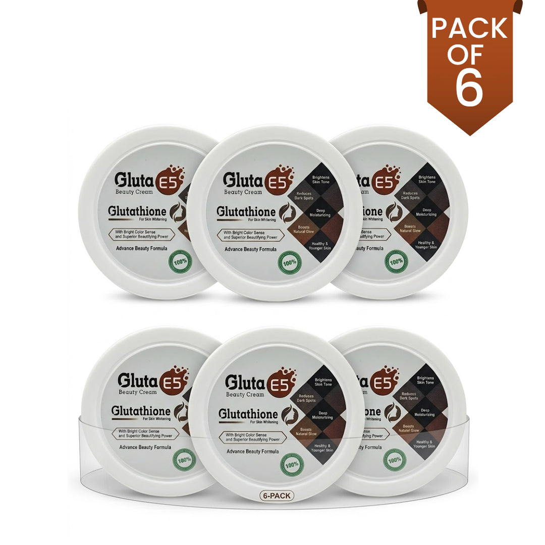 Gluta E5 Whitening & Brightening Cream 6 Pack Bundle
